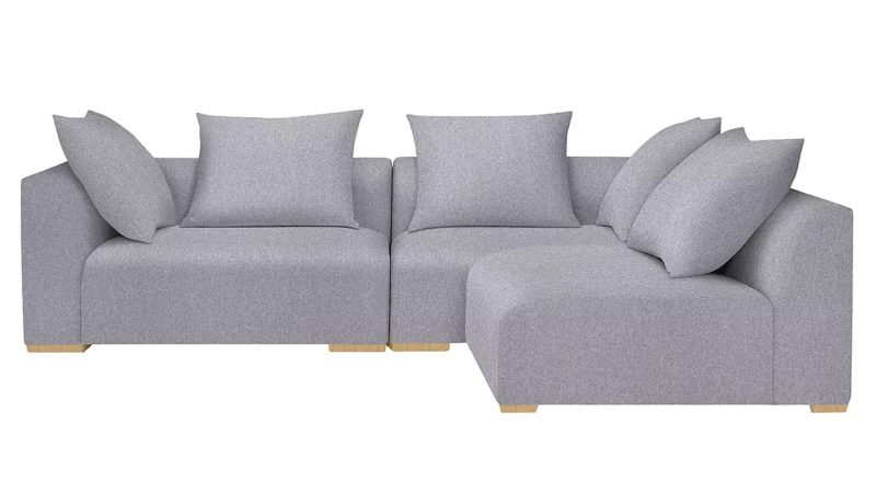 Grey fabric sofa corner group