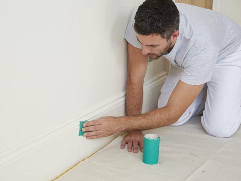 Sanding down skirting