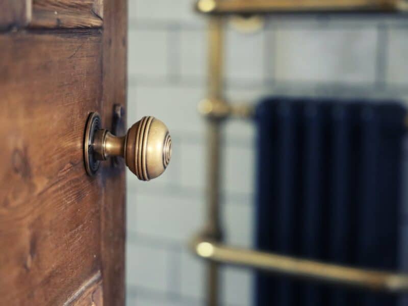 Brass towel rail