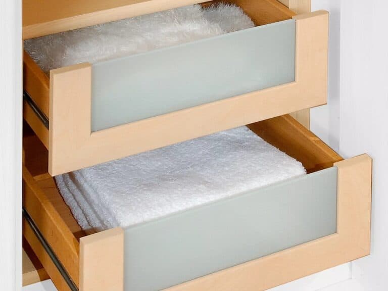 Glass front internal drawers