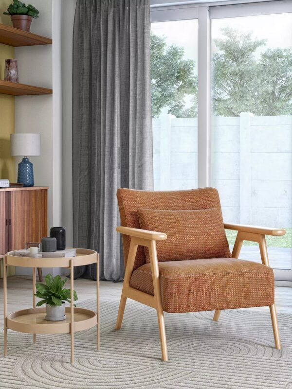 Mid-century style accent armchair
