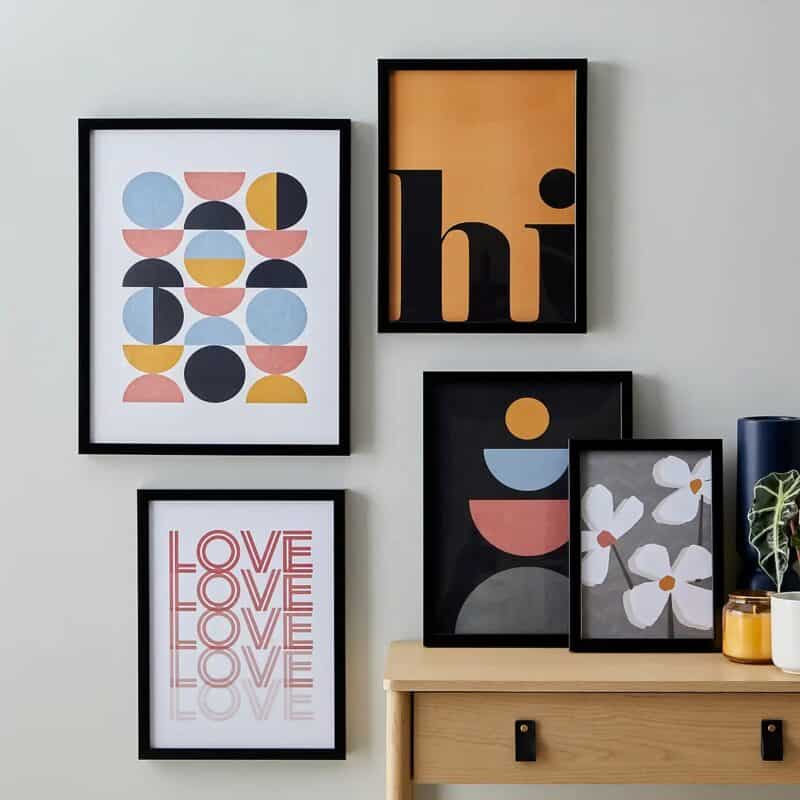 Black framed prints