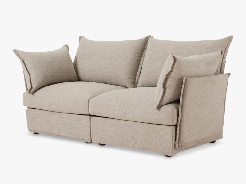 Linen upholstered sofa