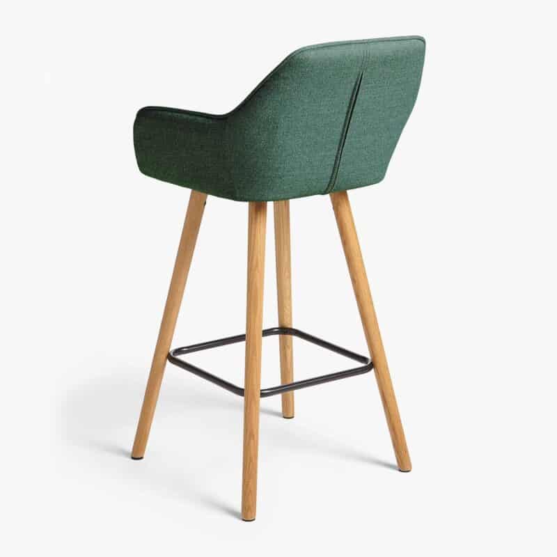 Green fabric bar chair