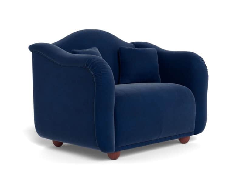 Blue Velvet Loveseat