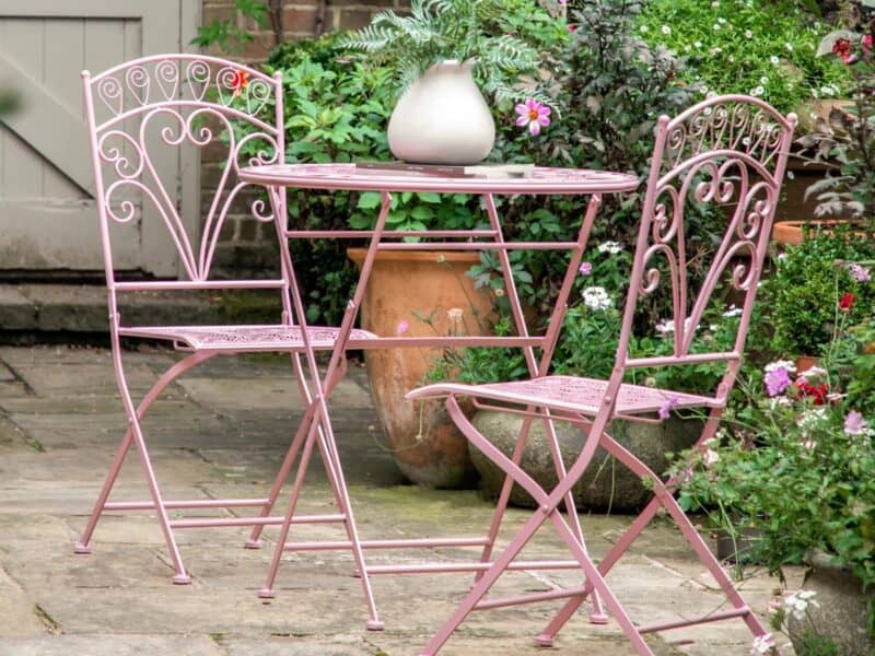 Pink bistro set