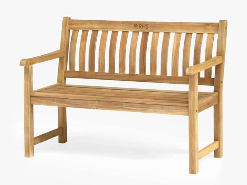 Traditional wooden garden bench