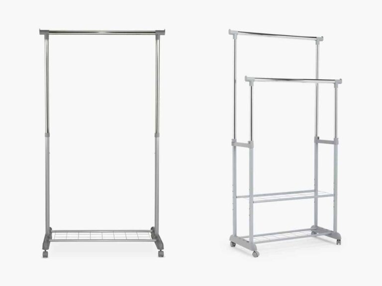 Height-adjustable clothes rails