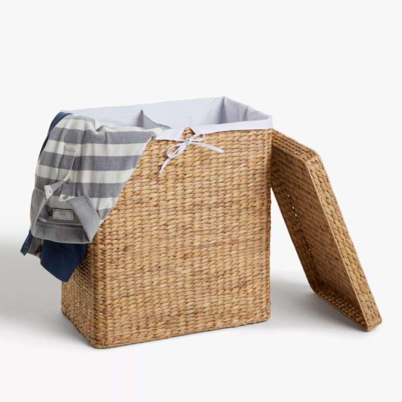 Double lined laundry basket