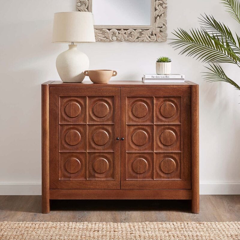 Brown mango 2-door sideboard