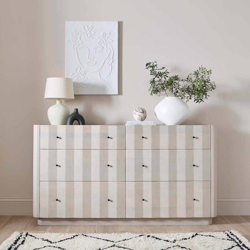 Mango wide 6-drawer unit