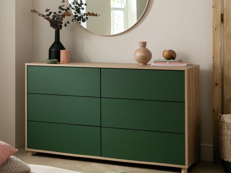 Green 6-drawer chest