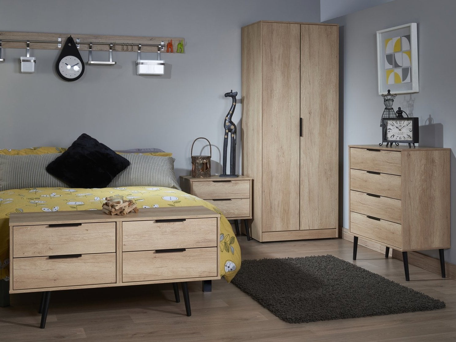 Bergen Oak Bedroom Furniture Contemporary light oak bedroom furniture