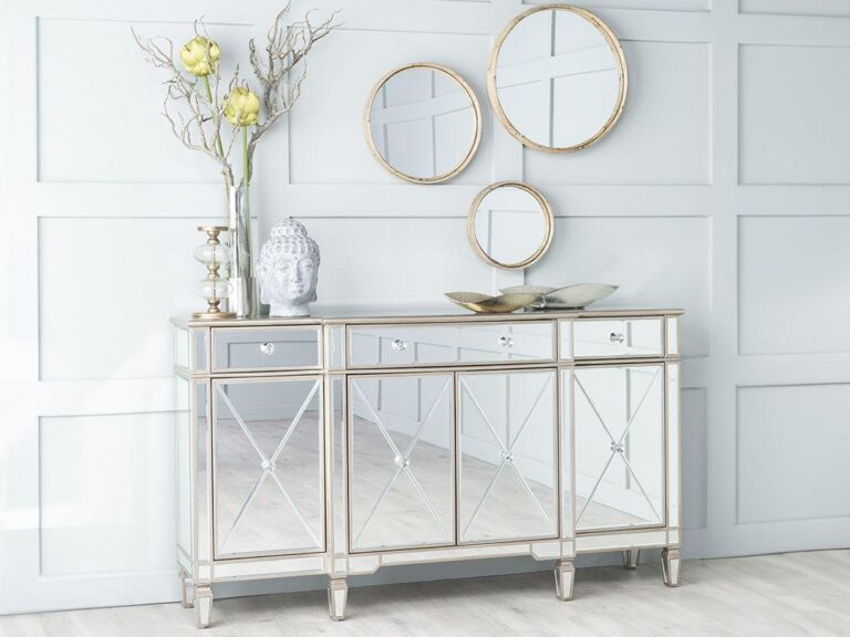 Mirror finish sideboard