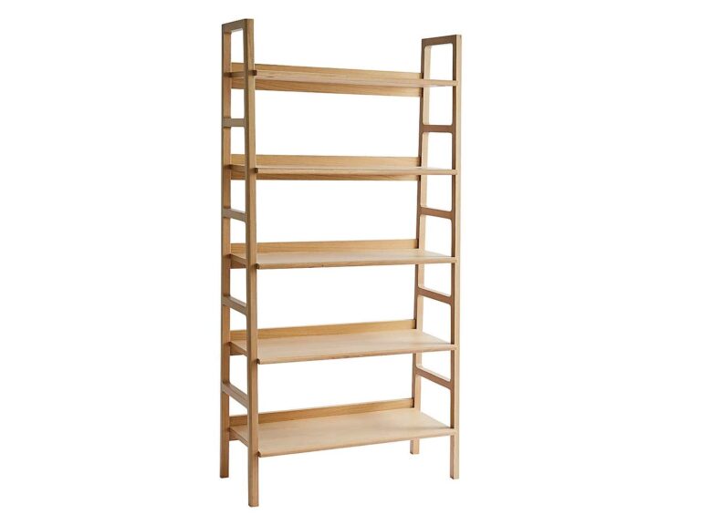 5-tier oak bookcase