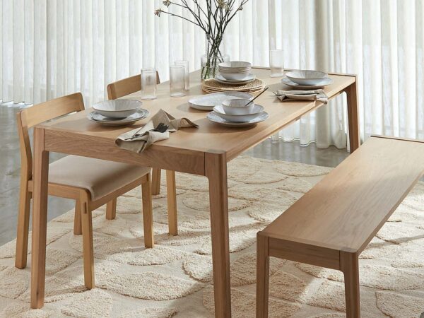 Contemporary oak dining table