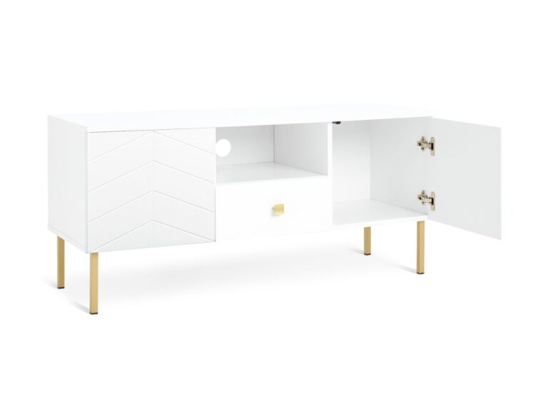 White 2 door tv stand
