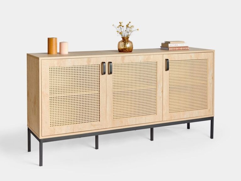 3-door rattan sideboard