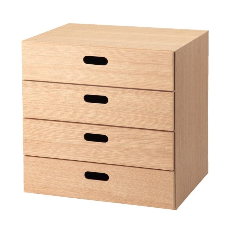 Oak 4 Drawer Set