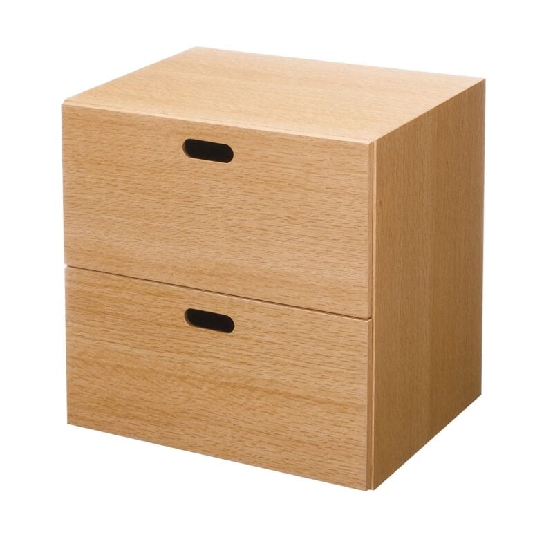 Oak 2 Drawer Unit