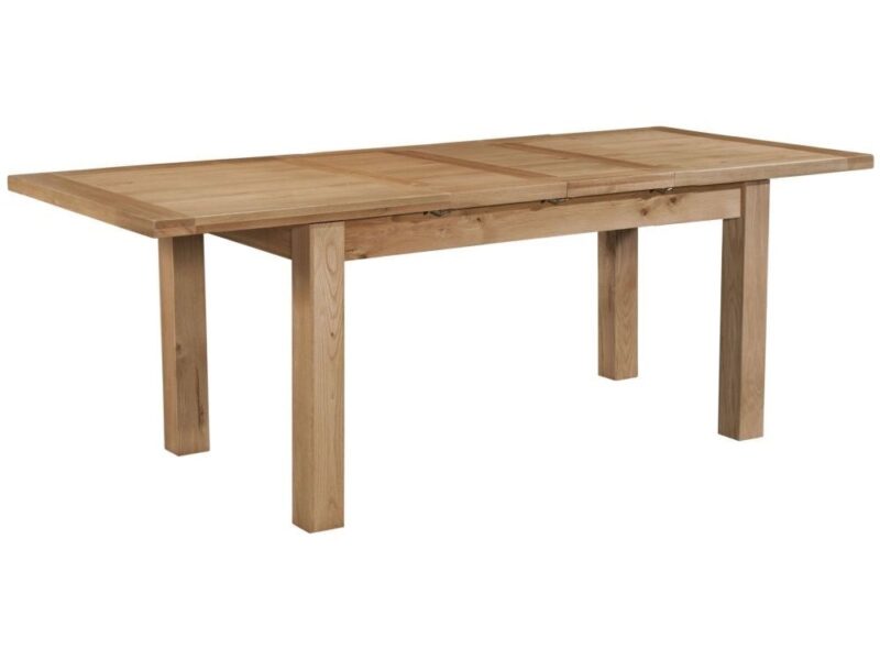 Extending oak dining table