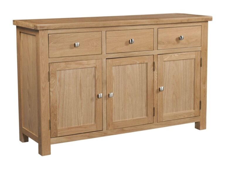 3 door, 3 drawer oak sidebaord