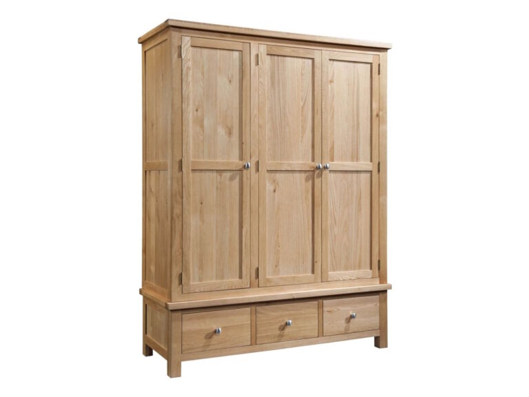 3-door oak wardrobe