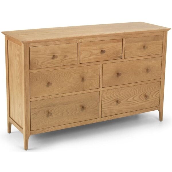 Oak 4+3 drawer chest