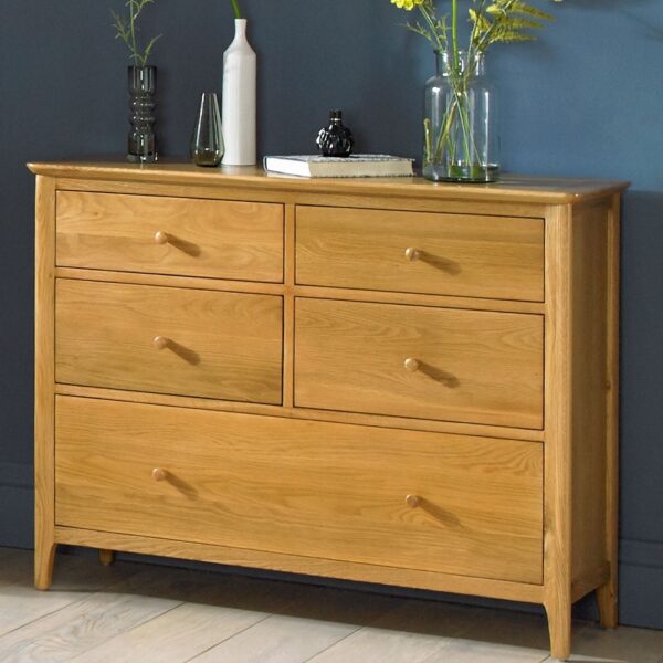 4+1 Oak Drawer Chest
