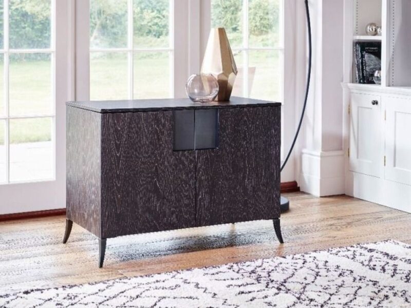 2-door charcoal stained sideboard