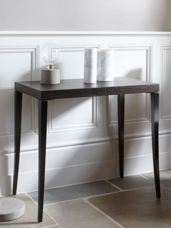 Charcoal stained console table